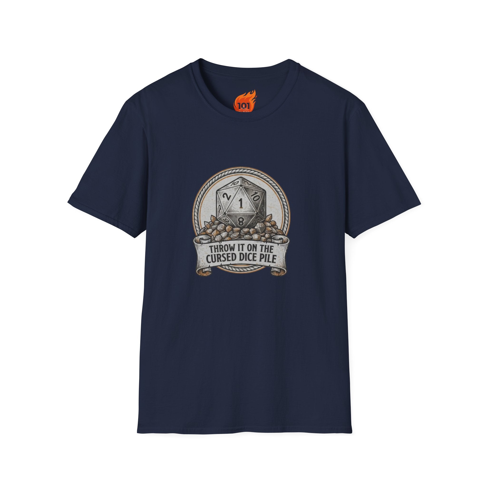 Cursed Dice Pile Graphic T-Shirt
