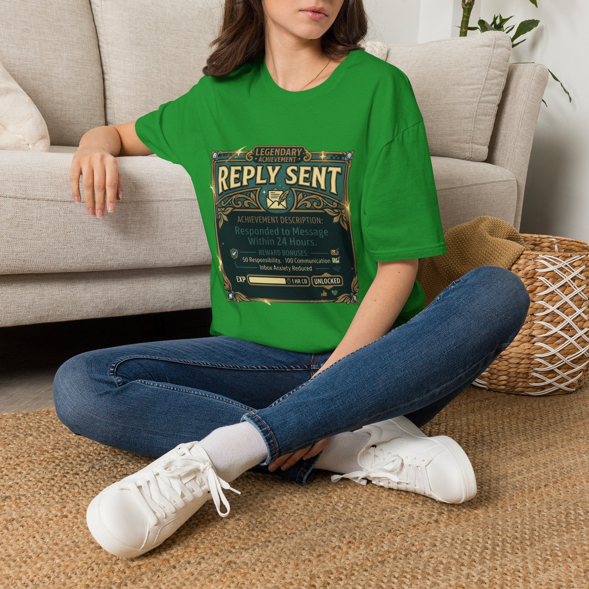 Achievement: Sent a Reply Graphic T-Shirt