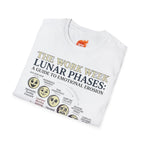 Lunar Work Week Phases Graphic T-Shirt