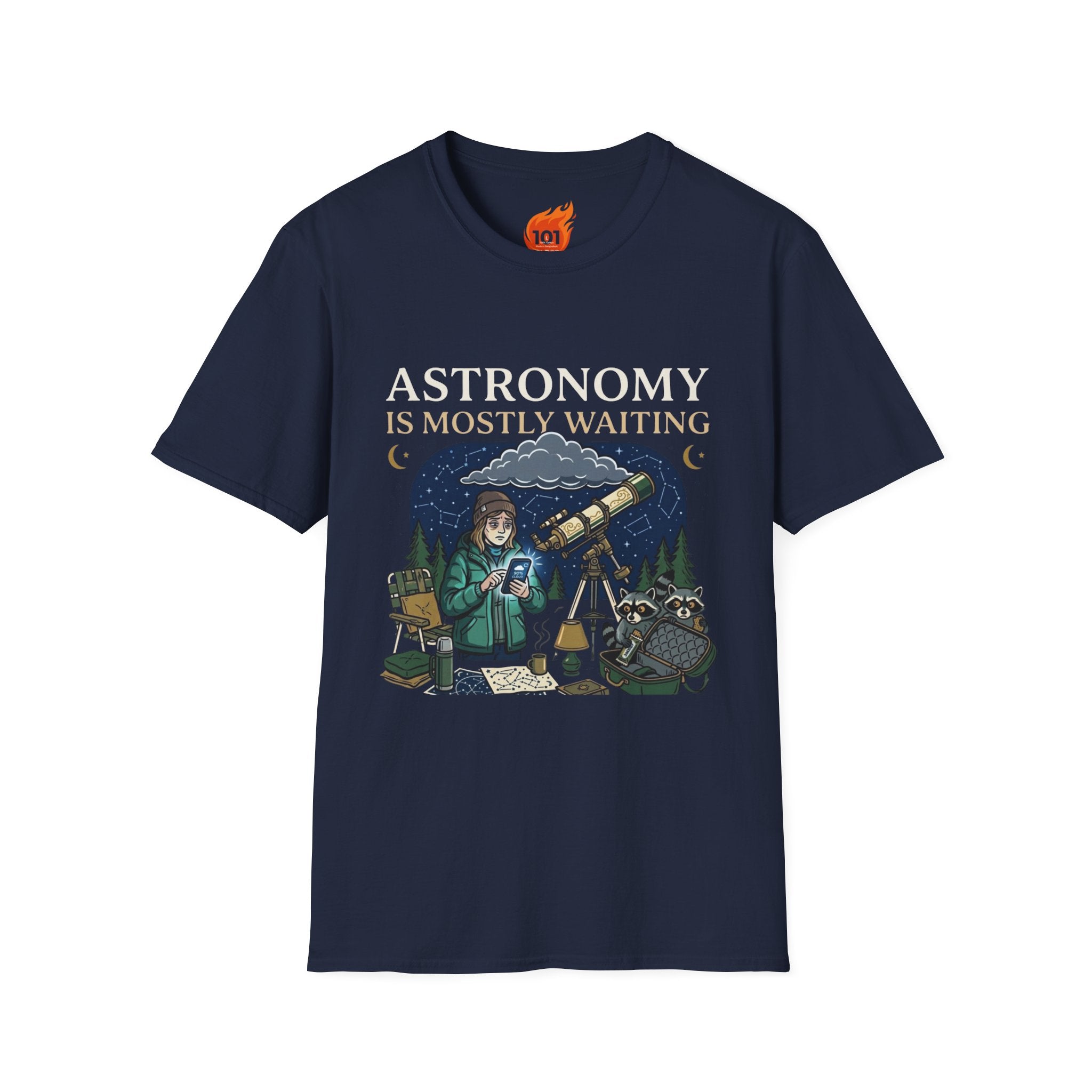Astronomy is Mostly Waiting Graphic T-Shirt