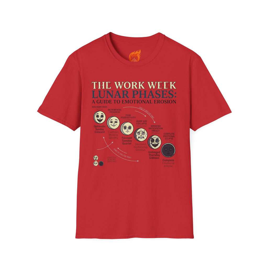 Lunar Work Week Phases Graphic T-Shirt