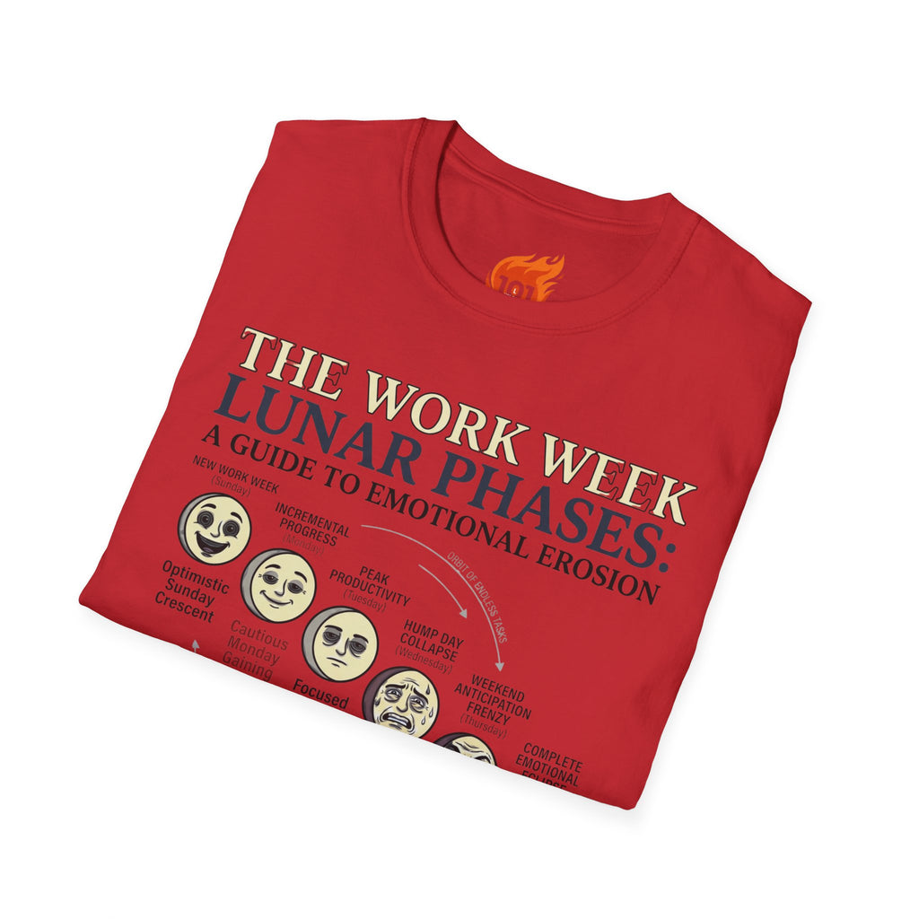 Lunar Work Week Phases Graphic T-Shirt