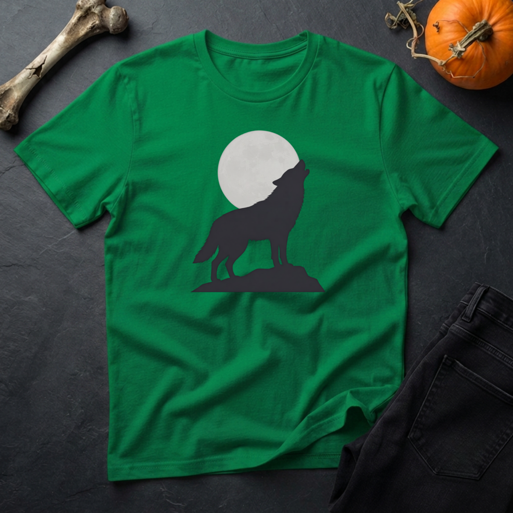 Howling Gray Wolf Graphic T-Shirt