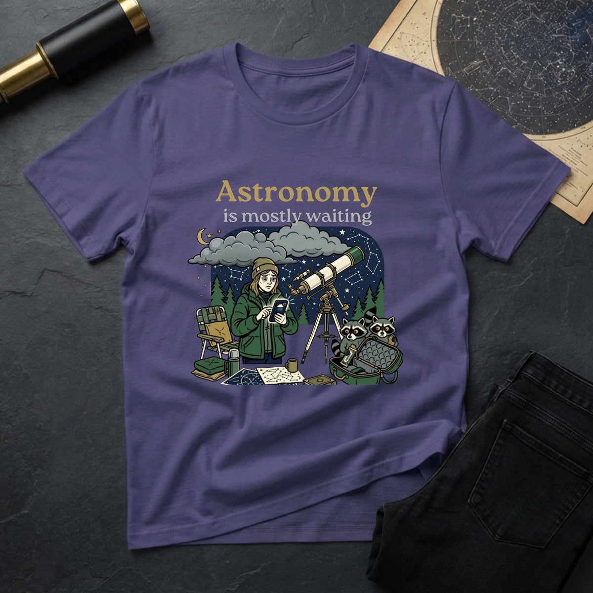 Astronomy is Mostly Waiting T-Shirt