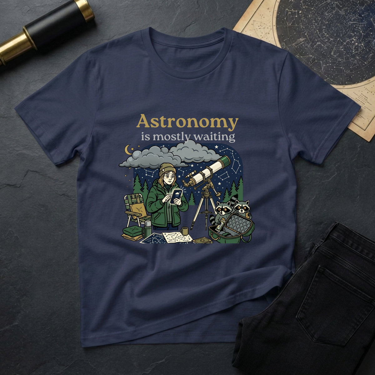 Astronomy is Mostly Waiting T-Shirt