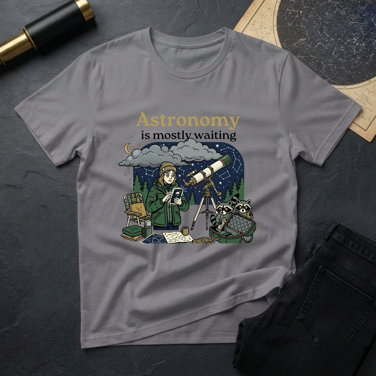 Astronomy is Mostly Waiting T-Shirt