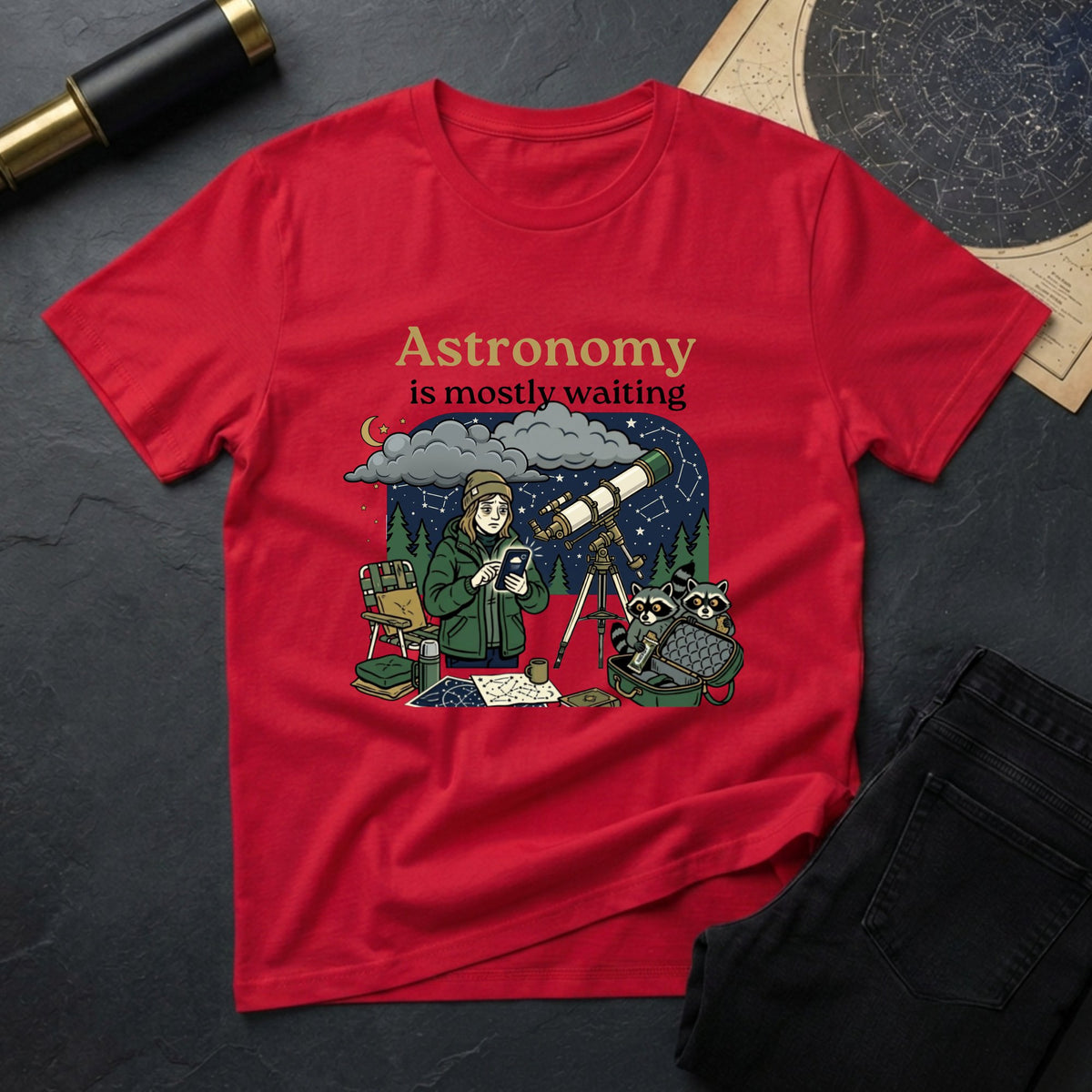 Astronomy is Mostly Waiting T-Shirt