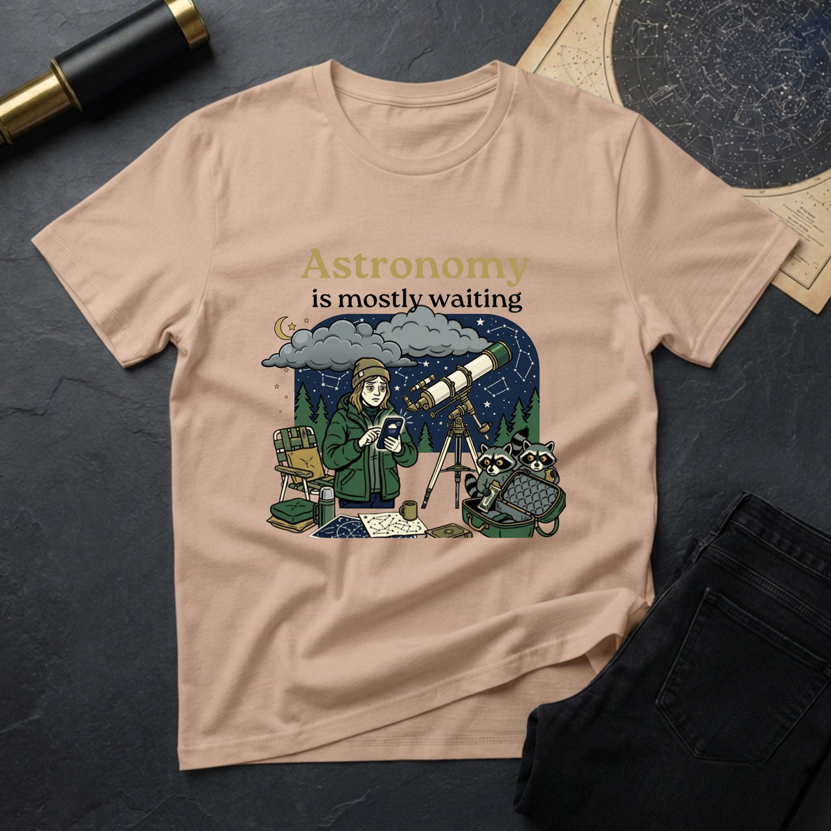Astronomy is Mostly Waiting T-Shirt