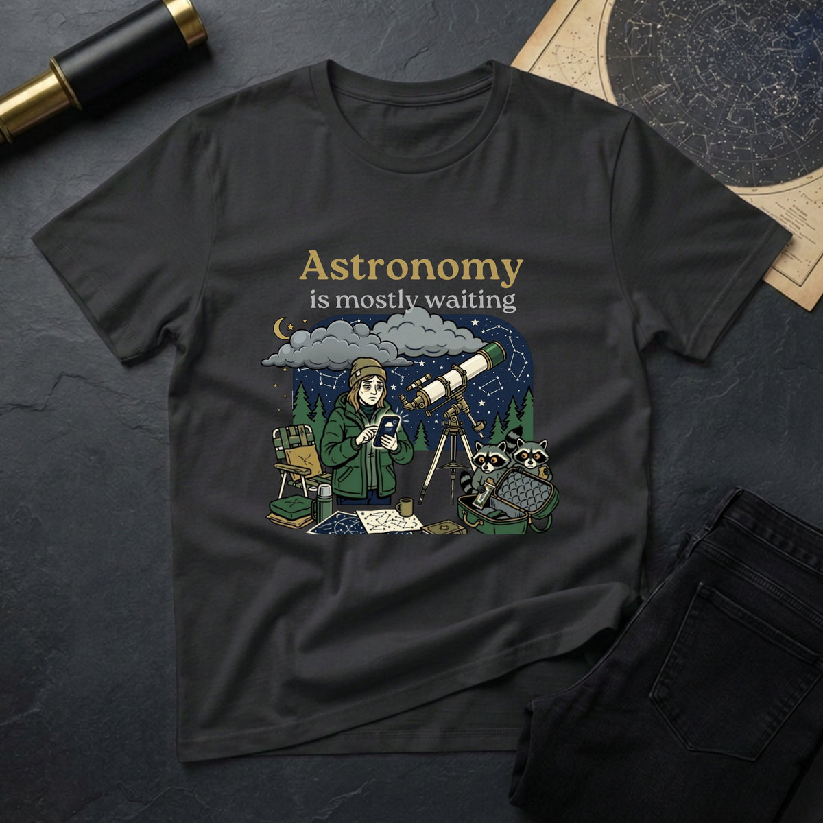 Astronomy is Mostly Waiting T-Shirt