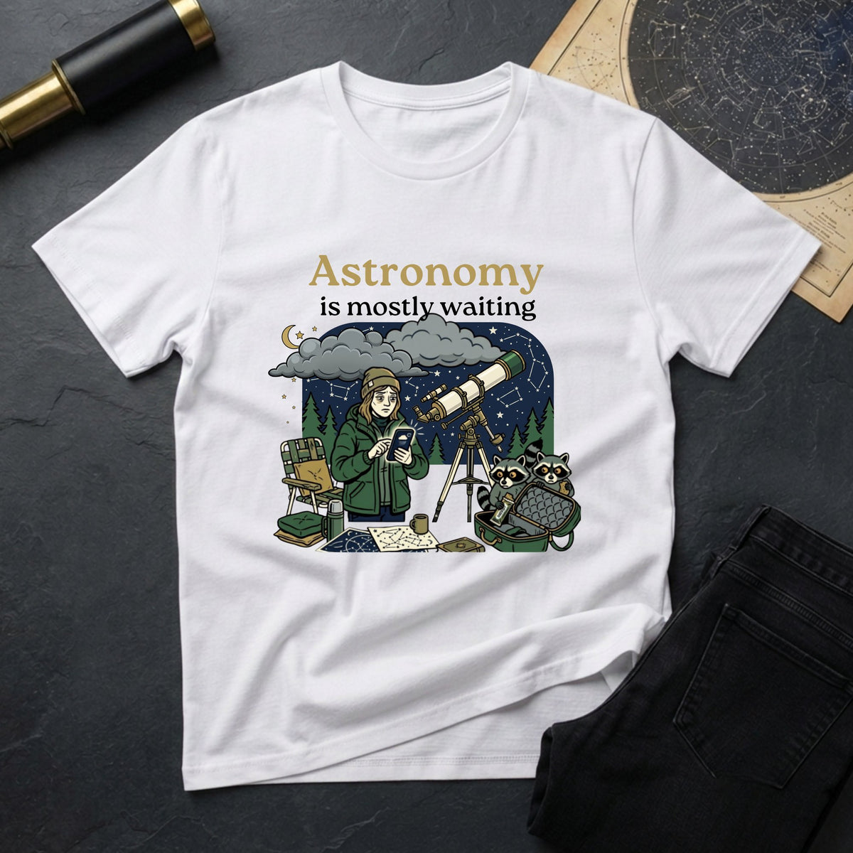 Astronomy is Mostly Waiting T-Shirt