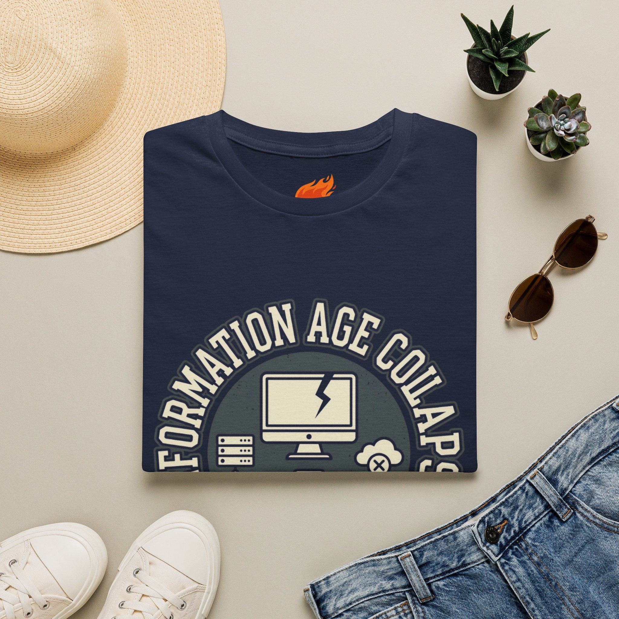 Collapse of the Information Age Graphic T-Shirt