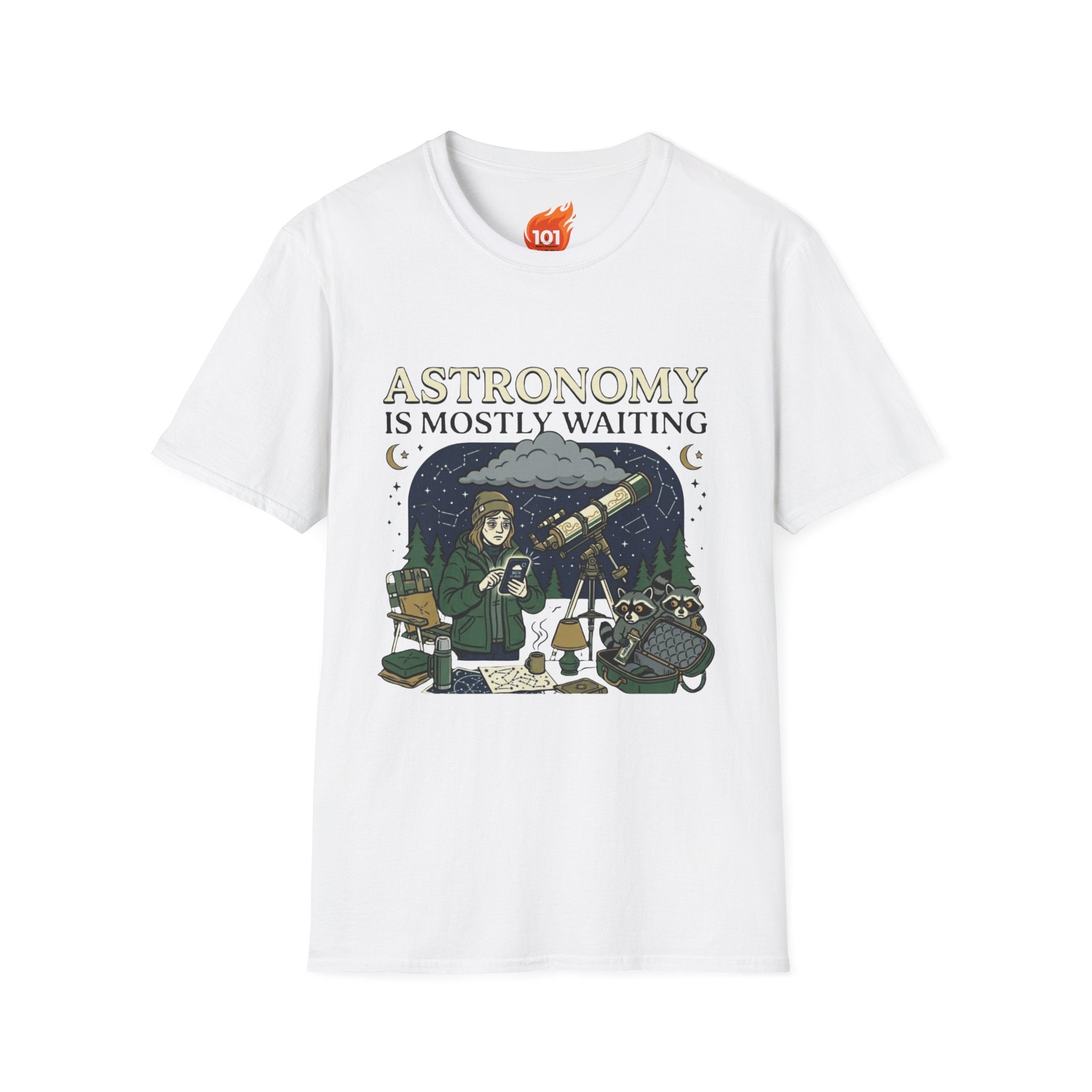 Astronomy is Mostly Waiting Graphic T-Shirt