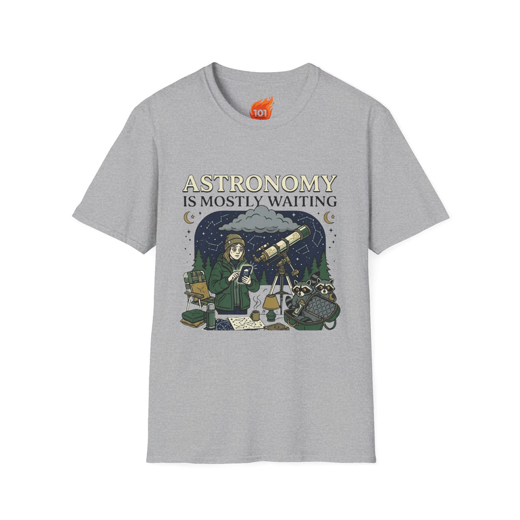 Astronomy is Mostly Waiting Graphic T-Shirt