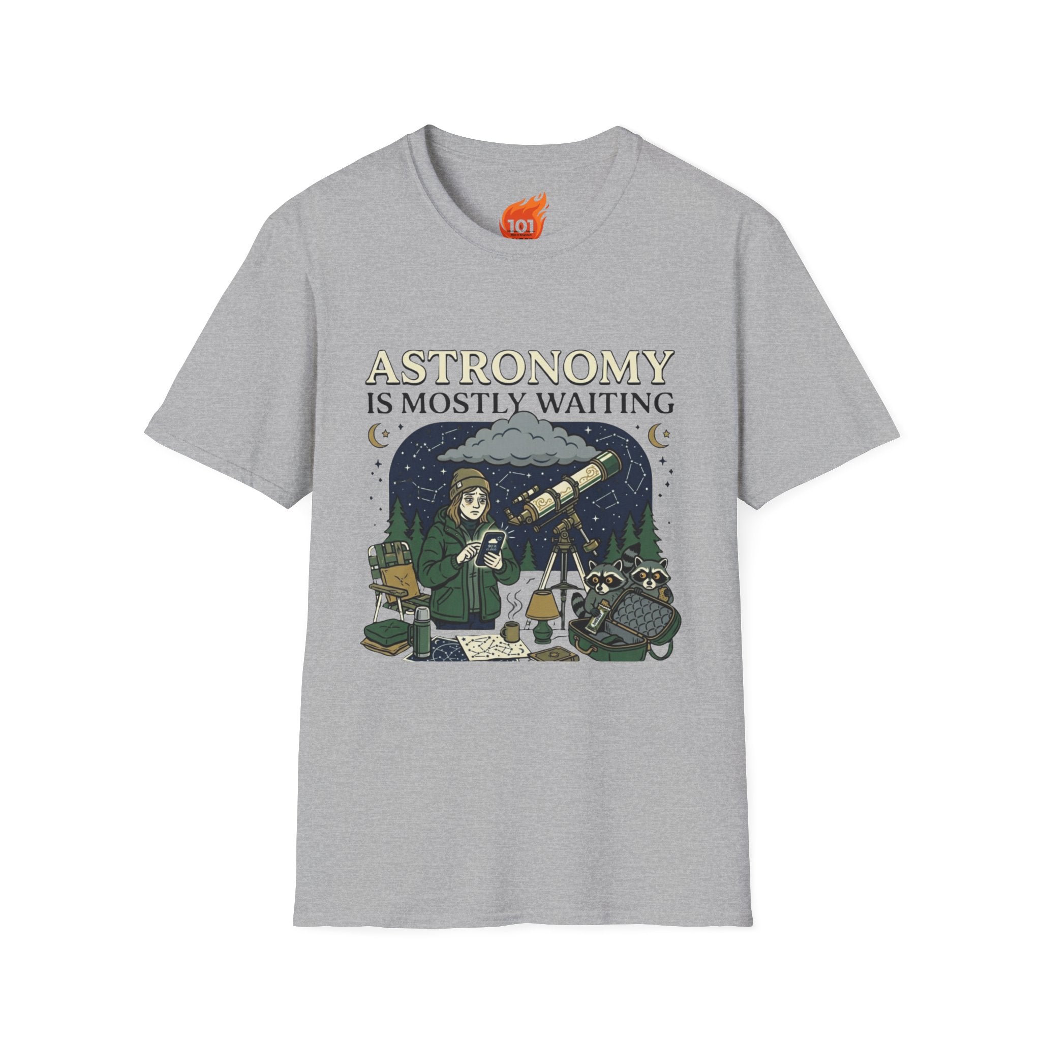 Astronomy is Mostly Waiting Graphic T-Shirt