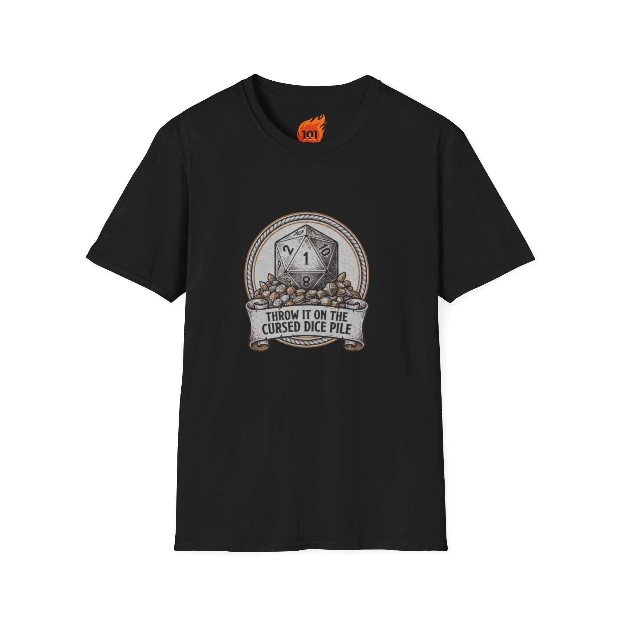 Cursed Dice Pile Graphic T-Shirt