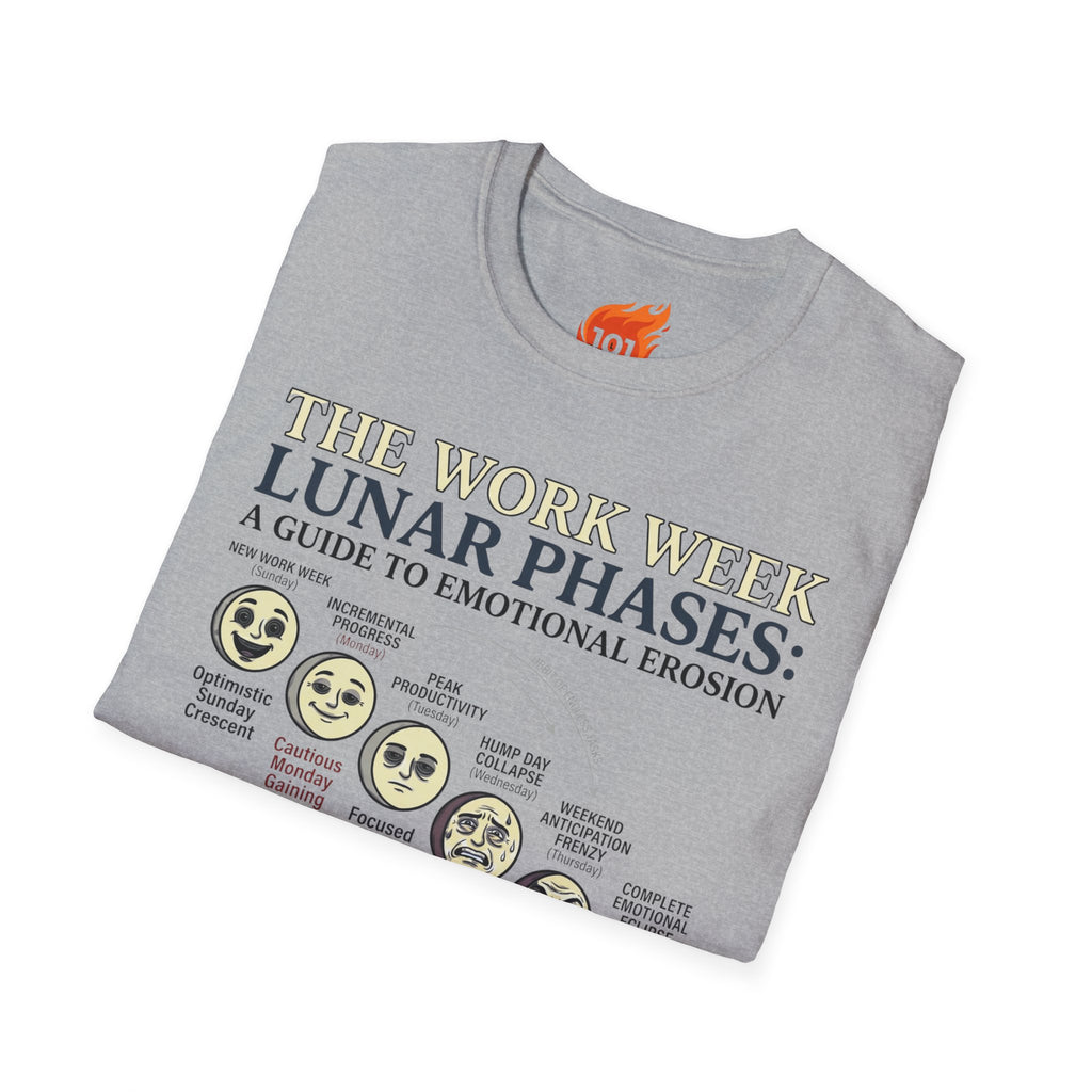 Lunar Work Week Phases Graphic T-Shirt