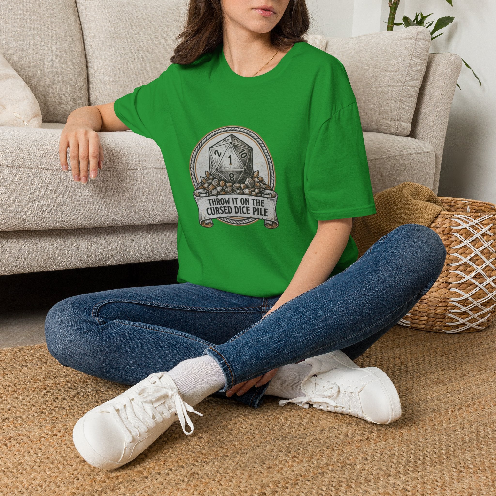 Cursed Dice Pile Graphic T-Shirt