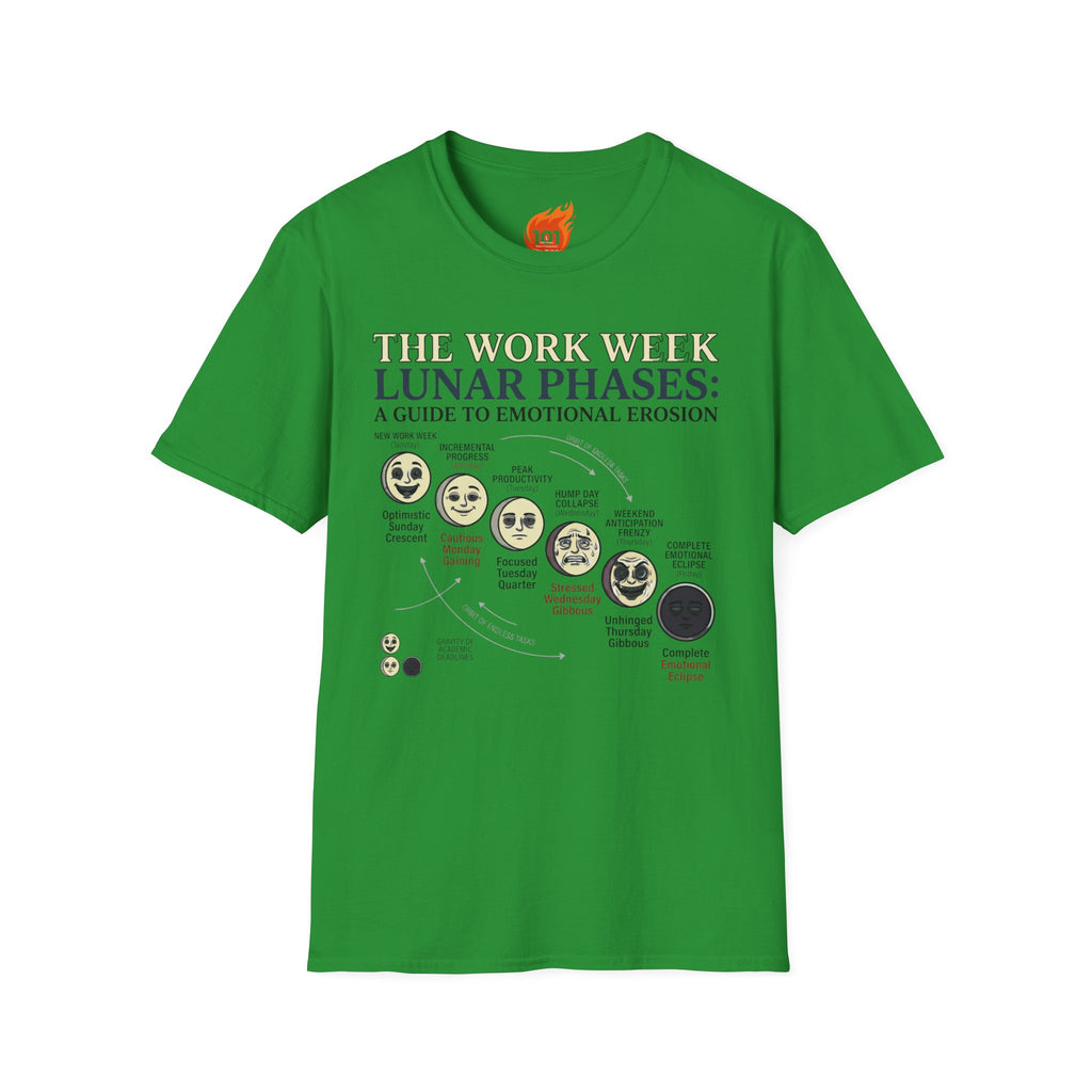 Lunar Work Week Phases Graphic T-Shirt