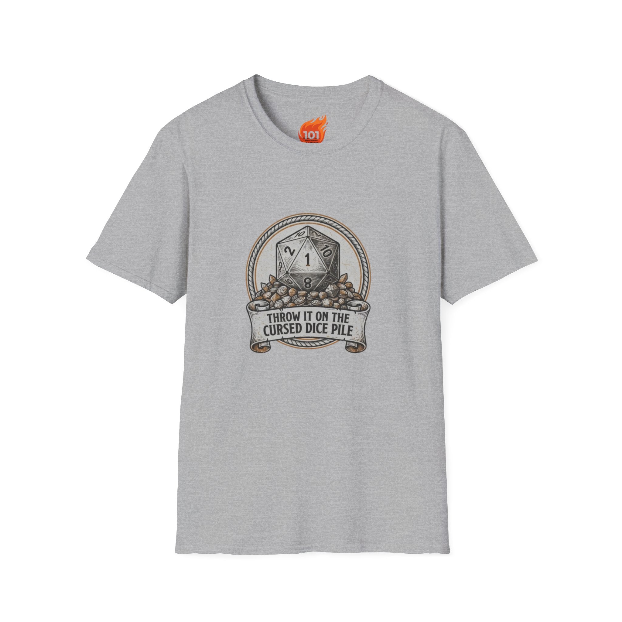 Cursed Dice Pile Graphic T-Shirt